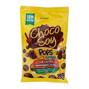 Choco Soy Pops Banana Olvebra Sem Lactose 40g