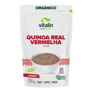 Quinoa Real Vermelha Orgânica em Flocos Vitalin 120g