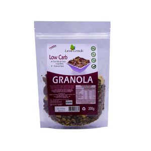 Granola Low Carb de Nibs de Cacau e Goji Berry Sem Glúten Leve Crock 200g