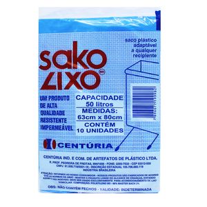Sacos de Lixo Centuria 50L 10 Unidades