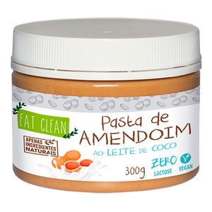 Pasta de Amendoim ao Leite de Coco Vegana Sem Glúten Eat Clean 300g