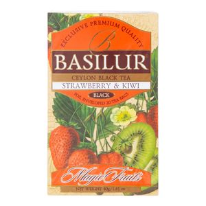 Chá Preto de Ceylon Morango e Kiwi Basilur 40g