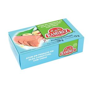 Atum Sólido em Pedaços em Óleo Comestível com Vinho Ramirez 120g