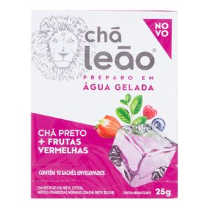 Chá Gelado Preto com Frutas Vermelhas Leão 25g