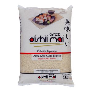 Arroz Oishii Mai Grão Curto Tipo 1 1kg
