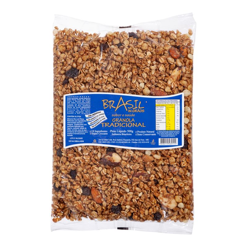 Granola Tradicional Brasil In Grãos 500g