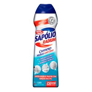 Saponáceo Cremoso Multiuso Com Cloro Sapólio Radium 250ml