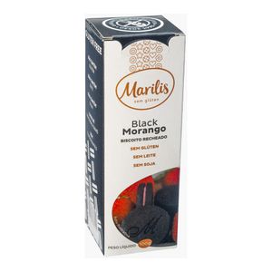 Biscoito Sem Glúten Recheado Black Morango Marilis 100g