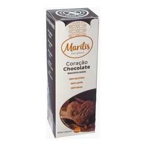 Biscoito Sem Glúten Coração de Chocolate Marilis 100g