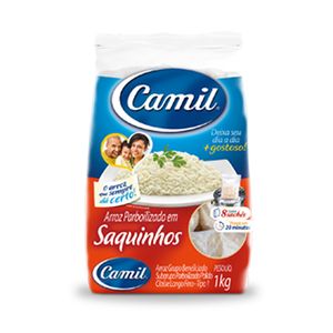 Arroz Parboilizado em Saquinhos 8 Sachês 1kg