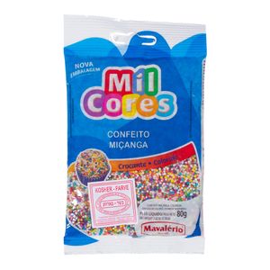 Confeito Crocante Miçanga Mil Cores Mavalério Kosher 80g