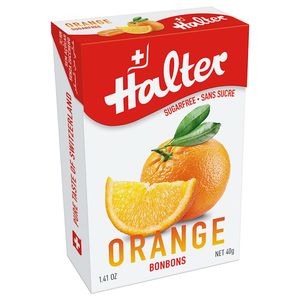 Bala Halter Sem Açúcar Laranja 40g
