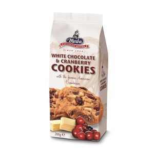 Cookies com Chocolate Branco e Cranberry Merba 200g