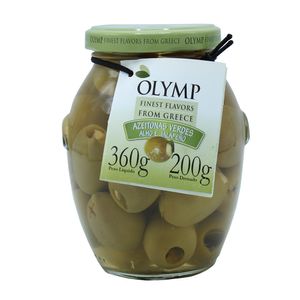Azeitona Verde Recheada com Alho Olymp 360g