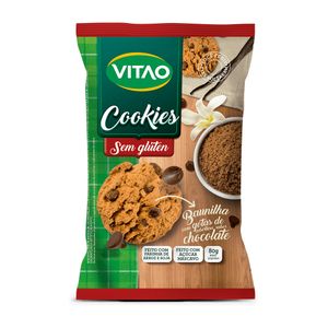 Cookies Sem Glúten Baunilha com Gotas de Chocolate Vitao 80g
