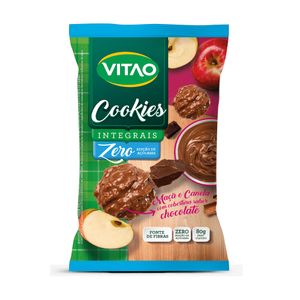 Cookies Integral Sem Açúcar Maça e Canela com Chocolate Vitao 80g