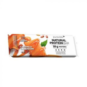 Barra Protein Bar Caramelo e Amendoim Pura Vida 60g