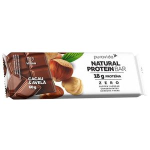 Barra Protein Bar Cacau e Avelã Pura Vida 60g