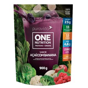 Proteína Vegana Sabor Açaí com Banana Puravida 900g