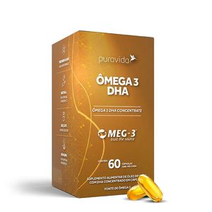 Ômega 3 DHA PuraVida 60 Cápsulas