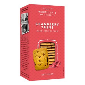 Wafer Amanteigado com Cranberry Verduijn's 75g