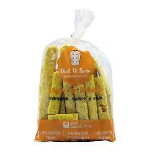 Biscoito de Polvilho de Cúrcuma, Quinoa e Chia Sem Glúten Chef Di Sério 100g