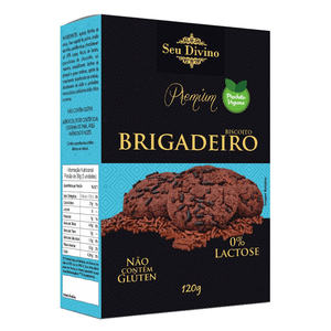 Biscoito de Brigadeiro Sem Glúten Linha Premium Seu Divino 120g