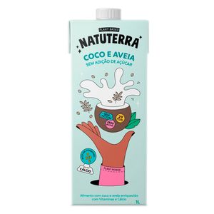 Bebida de Coco e Aveia Sem Açúcar e Sem Lactose Natuterra 1L
