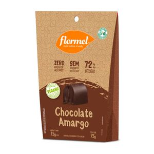 Bombom de Chocolate Amargo Vegano Flormel 75g