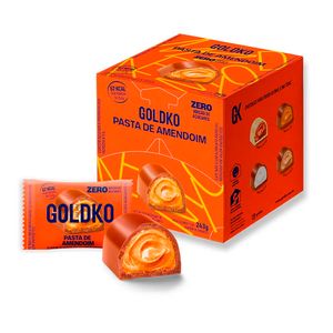 Caixa de Bombom Sabor Pasta de Amendoim Sem Açúcar Goldko 243g