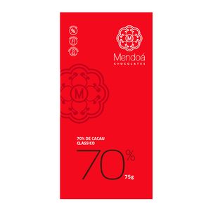 Chocolate 70% Cacau Mendoá 75g