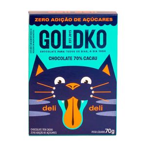 Chocolate Deli Deli 70% Sem Açúcar GoldKo 70g
