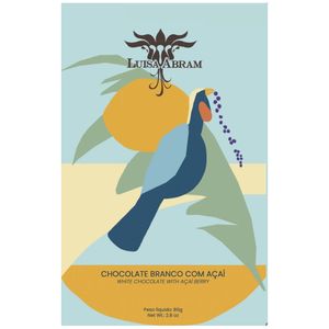 Chocolate Branco Com Açaí Luisa Abram 80g