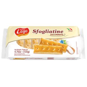 Biscoito Folhado Glaceado Com Açúcar Lago 135g