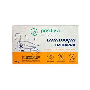 Lava Louça Em Barra Laranja Positiv.a 100g