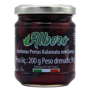 Azeitona Preta Sem Caroço Kalamata Albero 200g
