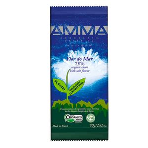 Chocolate Orgânico Kosher Flor do Mar 75% Amma 80g