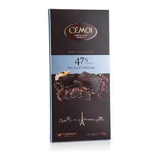 Chocolate Meio Amargo 47% Cacau Com Flor de Sal Cémoi 100g