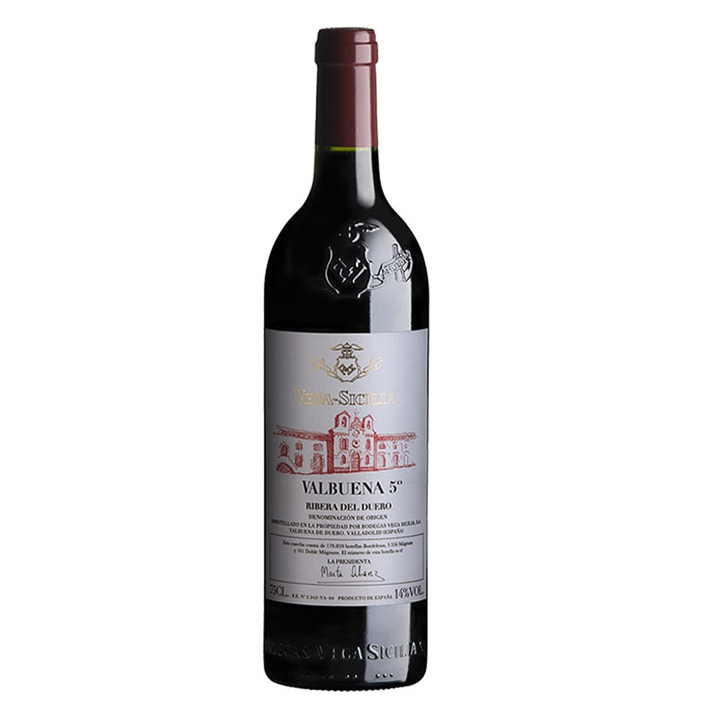 Vinho Tempos Vega Sicilia Tinto Seco Espanha Valbuena 5° Merlot, Tempranillo 750ml