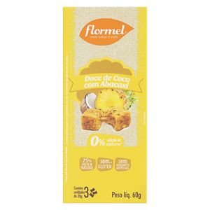 Doce de Coco Com Abacaxi Sem Açúcar e Sem Glúten Flormel 60g