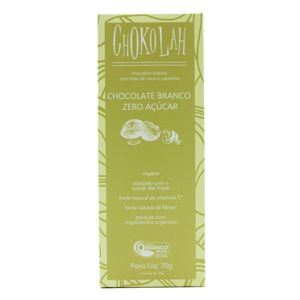 Chocolate Branco Orgânico Zero Açúcar Chokolah 70g