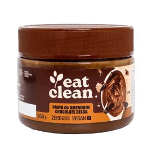 Pasta de Amendoim de Chocolate Belga Vegana Sem Glúten Eat Clean 300g