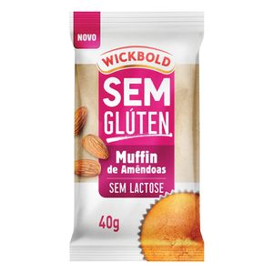 Muffin de Amêndoas Sem Glúten e Sem Lactose Wickbold 40g