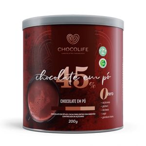 Chocolate em Pó 45% Cacau Vegano Chocolife 200g