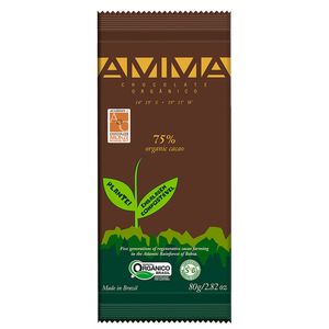 Chocolate Orgânico 75% Cacau Amma 80g