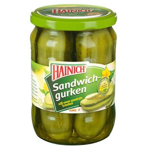 Pepinos Fatiados em Conserva Sandwich Hainich 530g