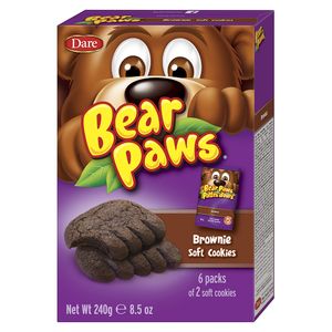 Cookie Sabor Brownie Bear Paws 240g