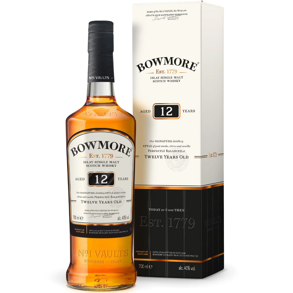 Whisky 12 Anos Bowmore 750ml - Casa Santa Luzia