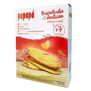 Biscoito Infantil de Abóbora e Maçã Sem Glúten Papapá 36g
