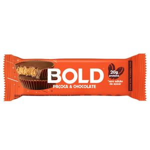Barra de Proteína Sabor Paçoca & Chocolate Sem Açúcar Bold 60g